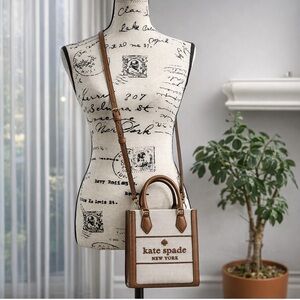 Kate Spade Tan and Cream Crossbody Bag